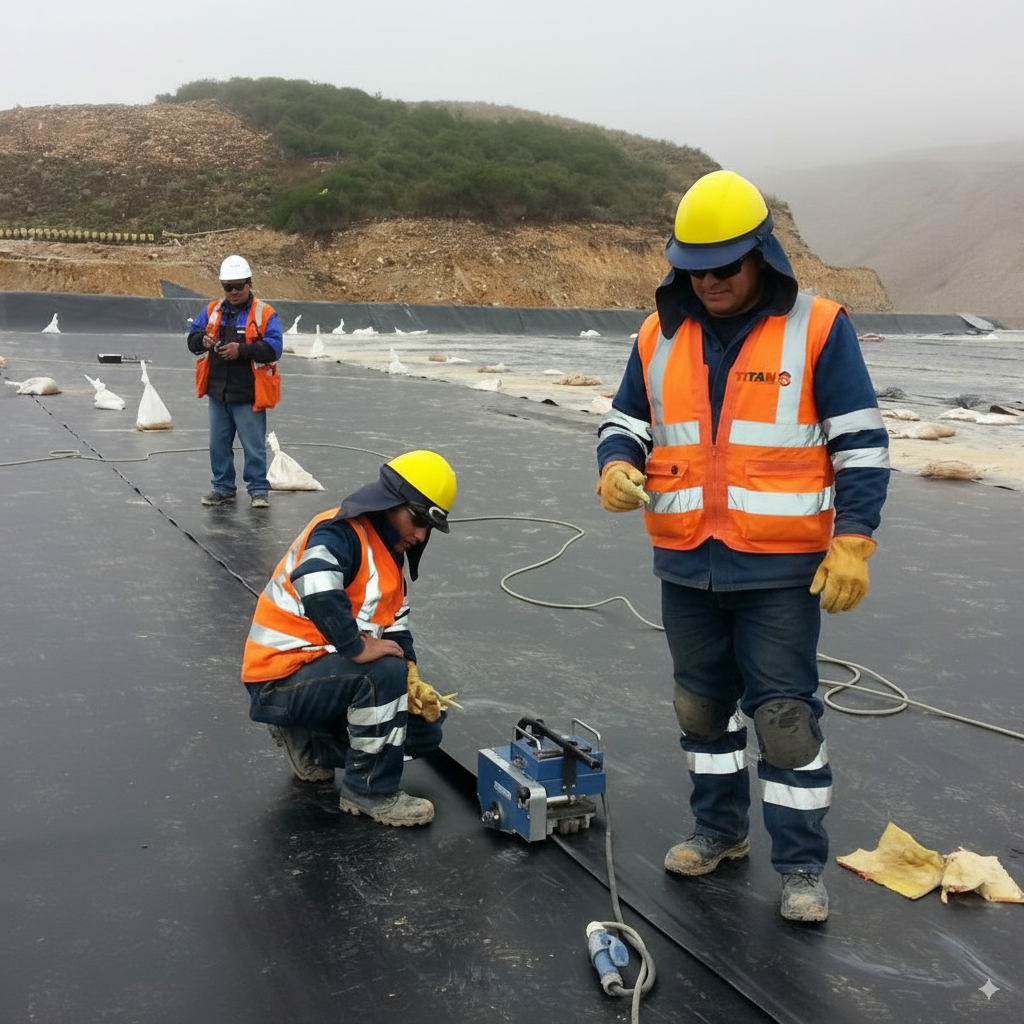 Trabajos en geomembrana